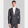 Paisley &Amp; Gray Slim Fit Windowpane Plaid Jacket