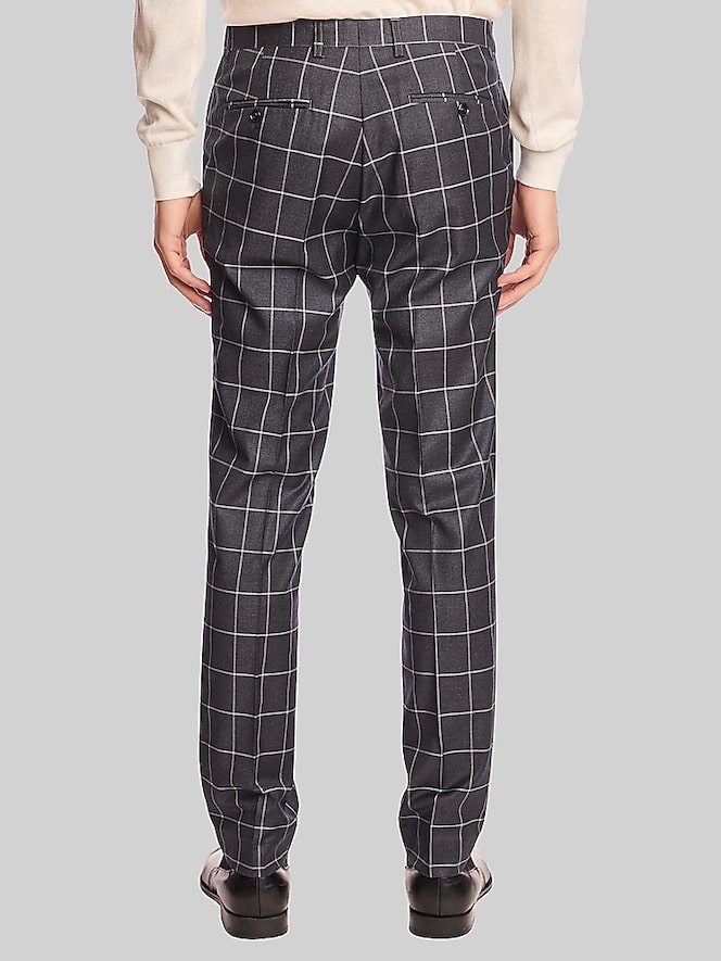 Paisley &Amp; Gray Slim Fit Windowpane Plaid Pants