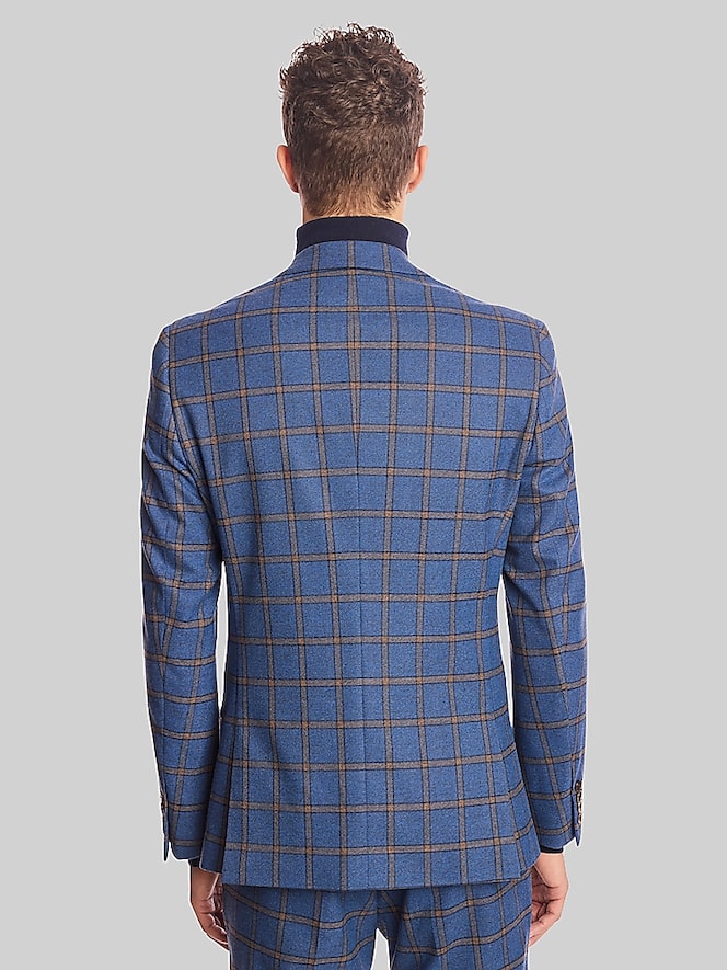 Paisley &Amp; Gray Slim Fit Windowpane Plaid Jacket