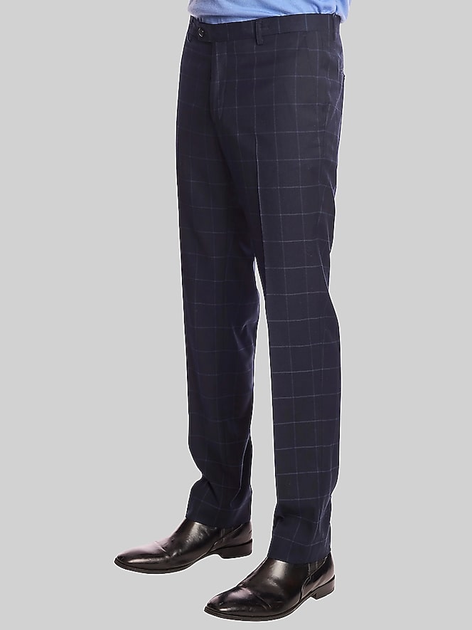 Paisley &Amp; Gray Slim Fit Windowpane Plaid Pants