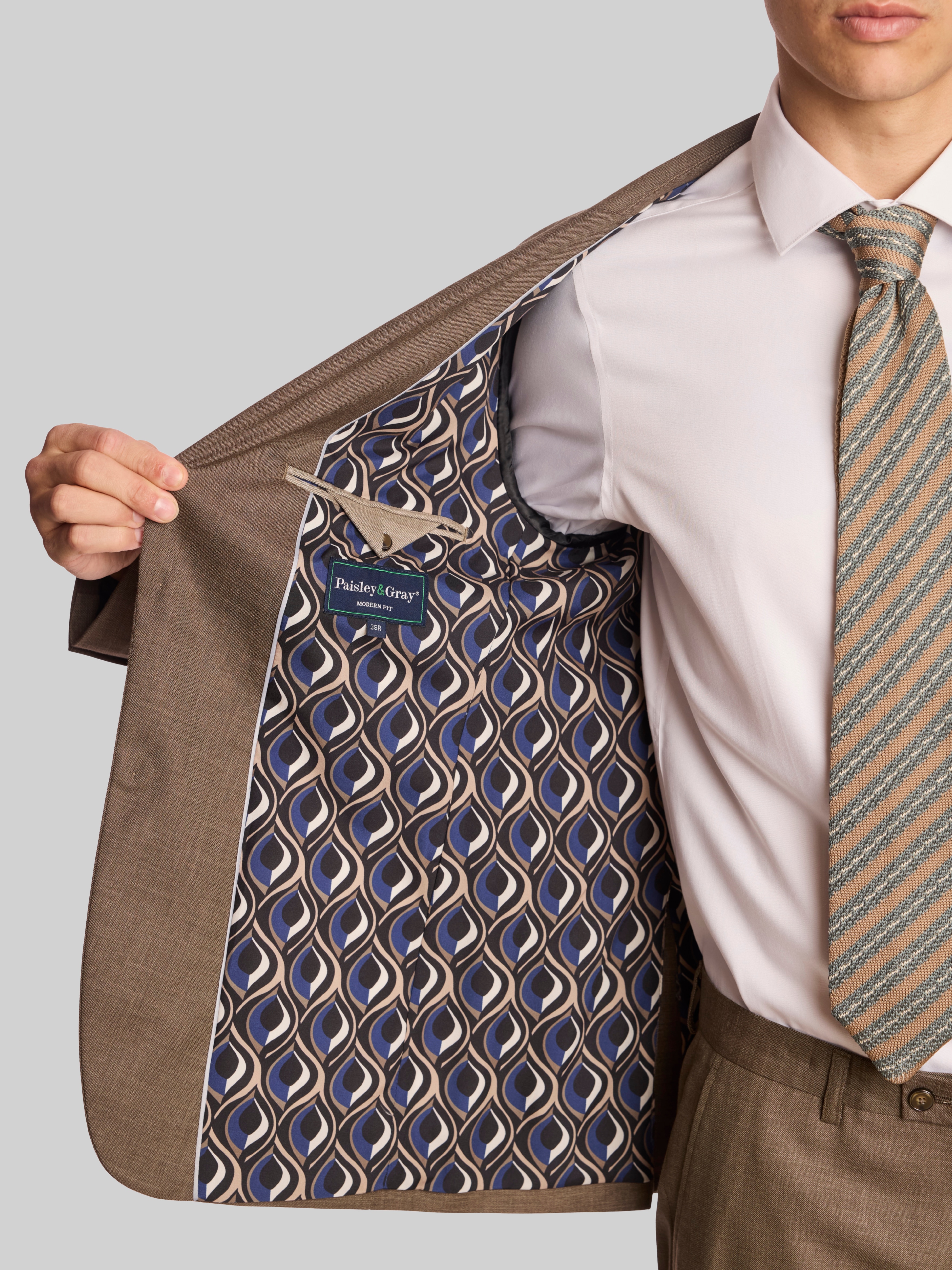 Modern Fit Sharkskin Suit Jacket