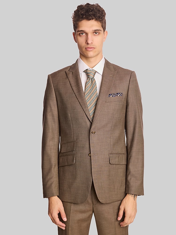 brown dress jacket mens Brown Wedding Suit - Jacket Pants - Light Brown Tuxedo main image 1