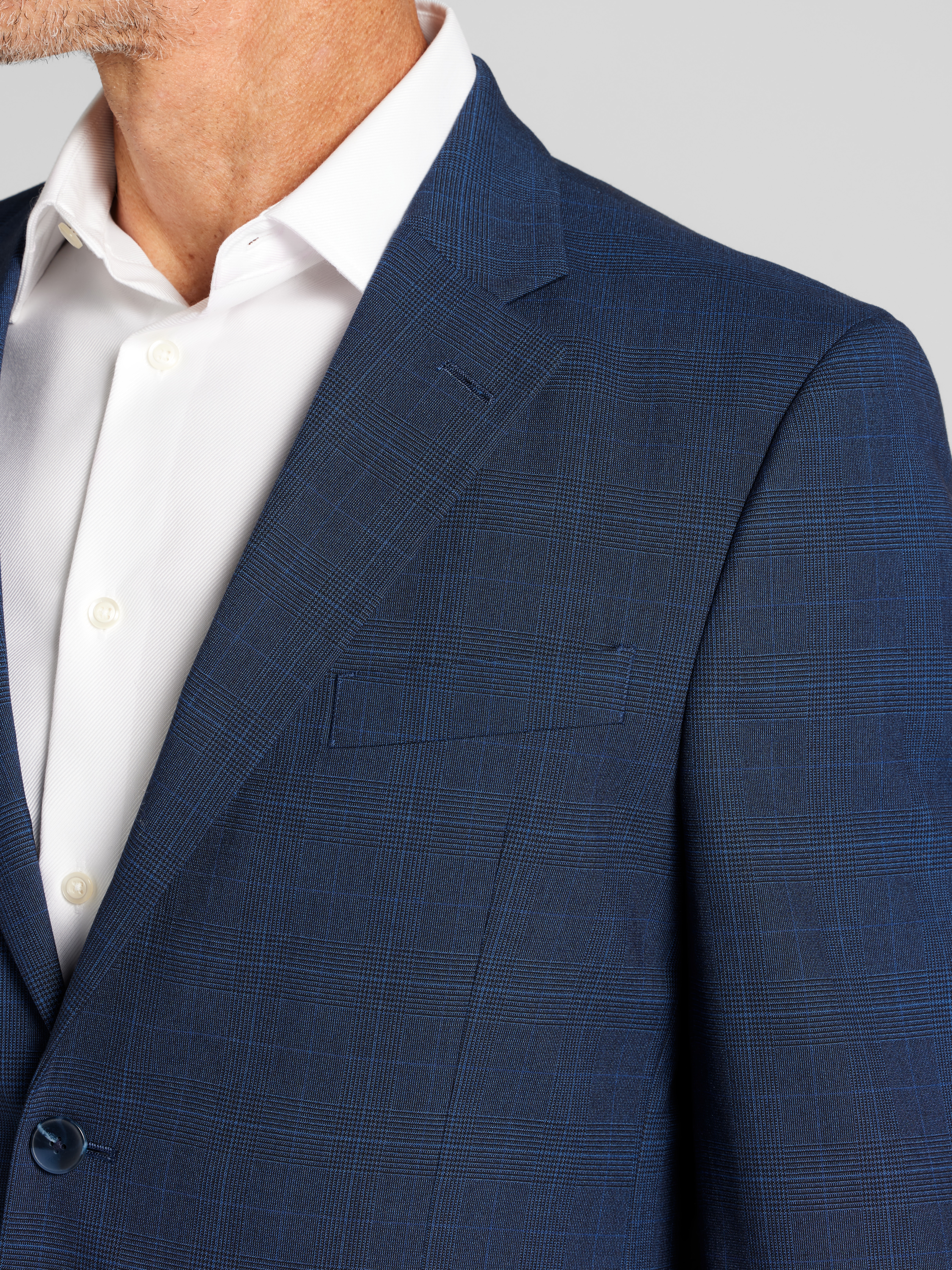 Modern Fit Plaid Suit