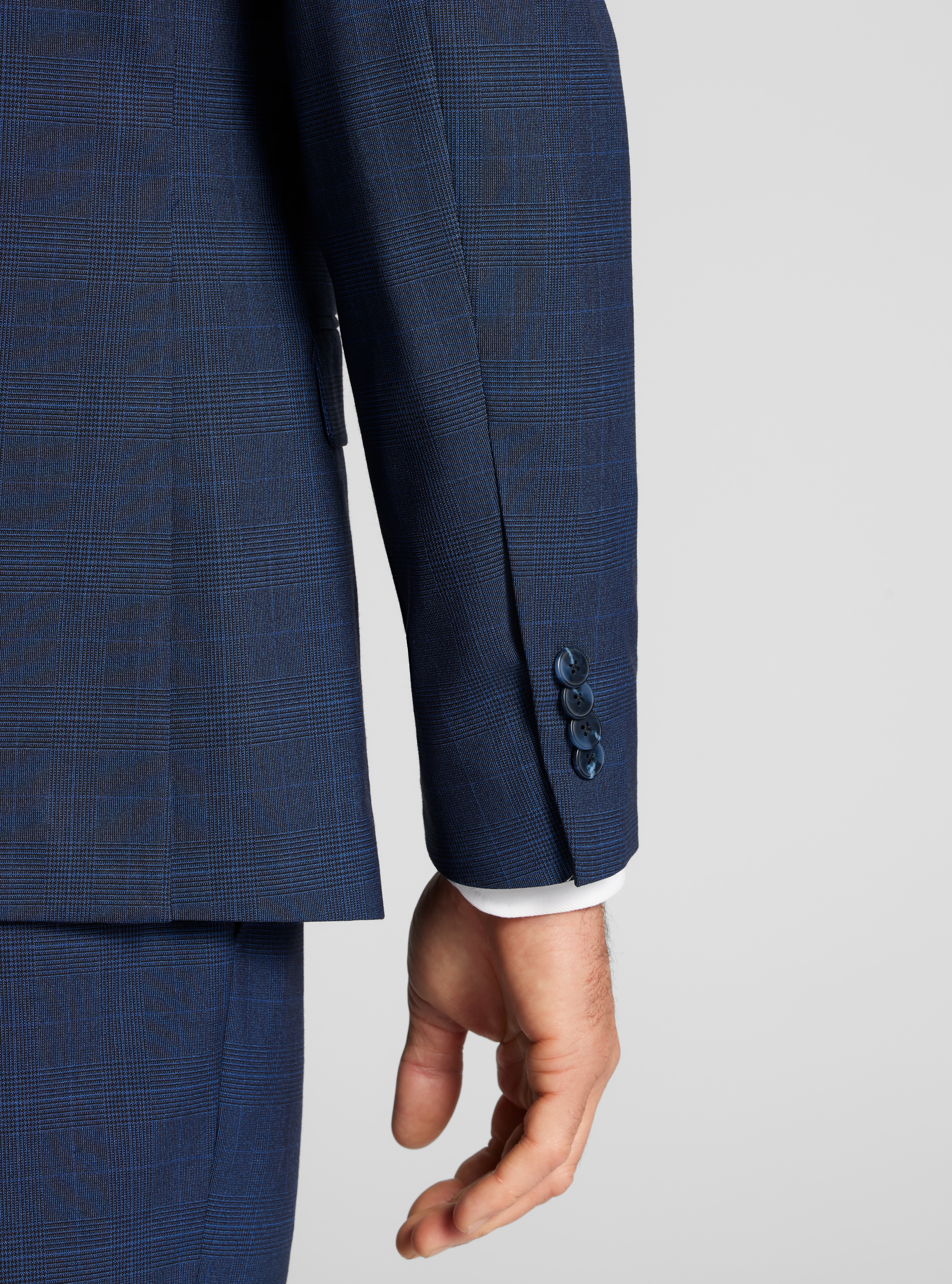 Modern Fit Plaid Suit