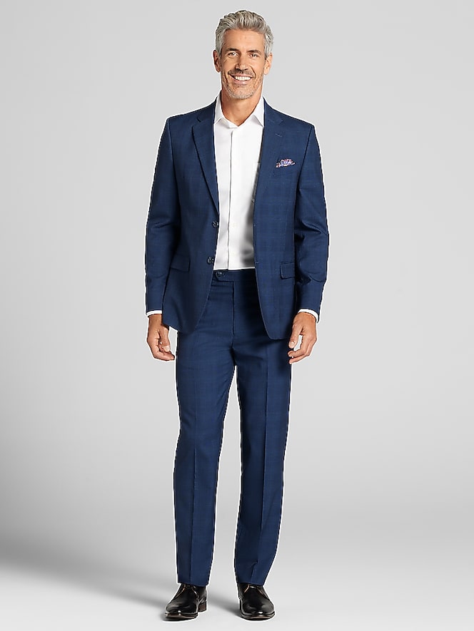 Nautica Modern Fit Plaid Suit