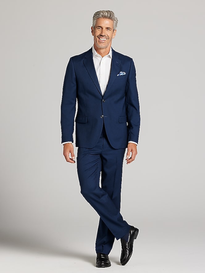 Nautica Modern Fit Bird's-Eye Suit