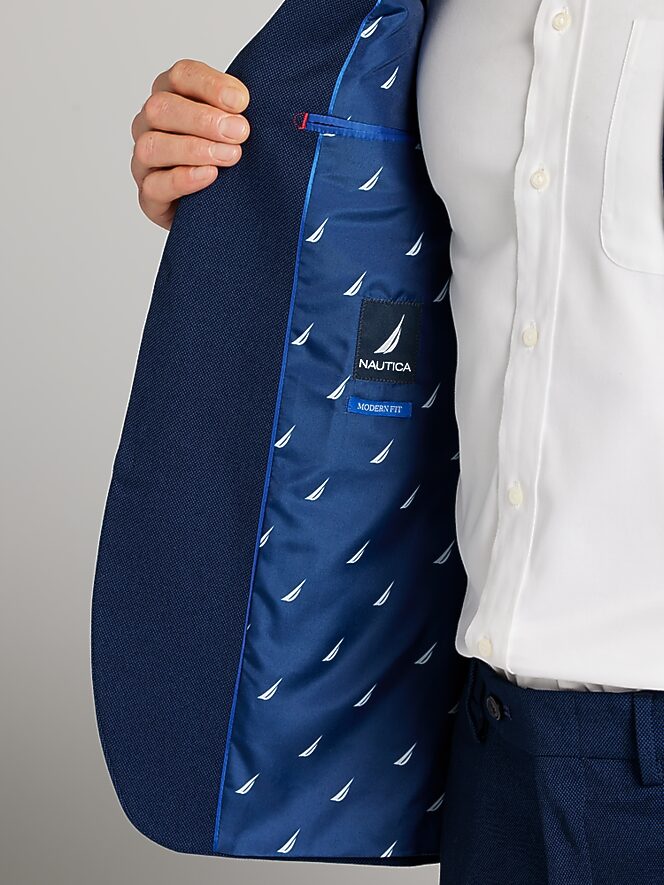 Nautica Modern Fit Bird's-Eye Suit