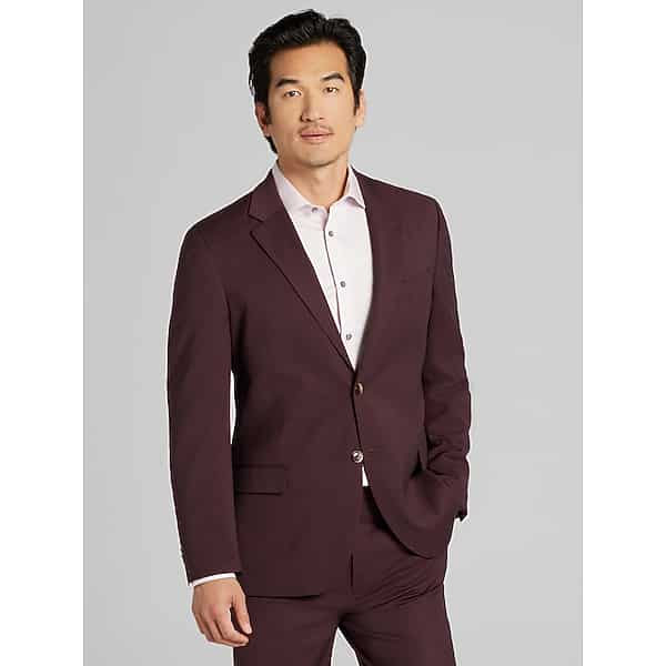 Nautica Men's Modern Fit Solid Suit Purple Wine - Size: 36 Short