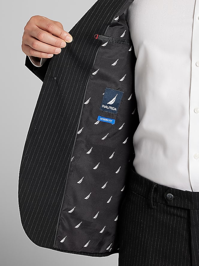 Nautica Modern Fit Pinstripe Suit