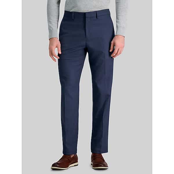 Haggar Men's Tailored Fit Premium Stretch Suit Pants Blue/Postman - Size: 38W x 32L