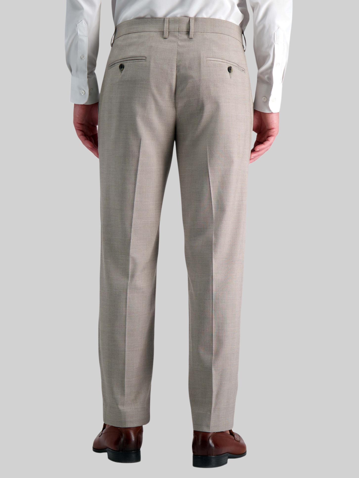 Tailored Fit Premium Stretch Plaid Suit Pants
