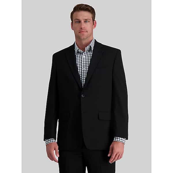 Haggar Men's Classic Fit Premium Stretch Suit Jacket Black Solid - Size: 40 Short