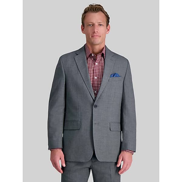Haggar Men's Classic Fit Premium Stretch Suit Jacket Med Gray Solid - Size: 38 Regular