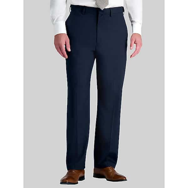 Haggar Men's Classic Fit Premium Stretch Suit Pants Navy Solid - Size: 38W x 32L