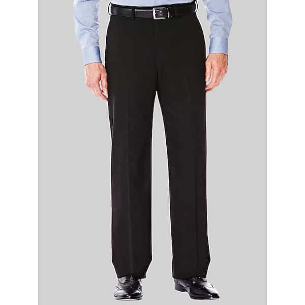 Haggar Men's Classic Fit Premium Stretch Suit Pants Black Solid - Size: 36W x 30L