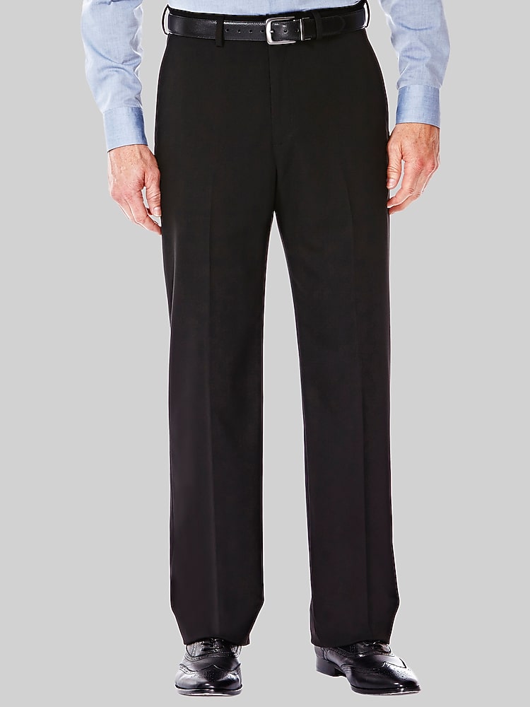 Haggar Classic Fit Suit Pants, Black Solid | Men's Wearhouse