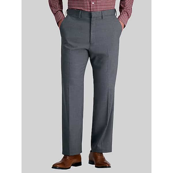 Haggar Men's Classic Fit Premium Stretch Suit Pants Med Gray Solid - Size: 32W x 30L