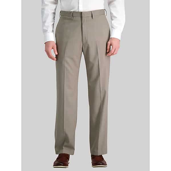 Haggar Men's Classic Fit Premium Stretch Suit Pants Oatmeal - Size: 42W x 32L