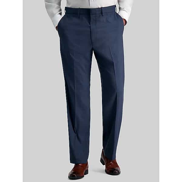 Haggar Men's Classic Fit Premium Stretch Suit Pants Blue/Postman - Size: 36W x 32L