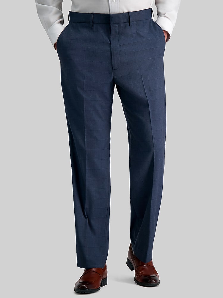 Haggar Classic Fit Suit Pants, Blue/Postman | Men's Wearhouse