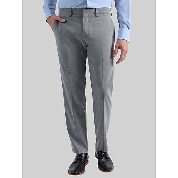 Haggar Men's Slim Fit Premium Stretch Suit Pants Med Gray - Size: 32W x 32L