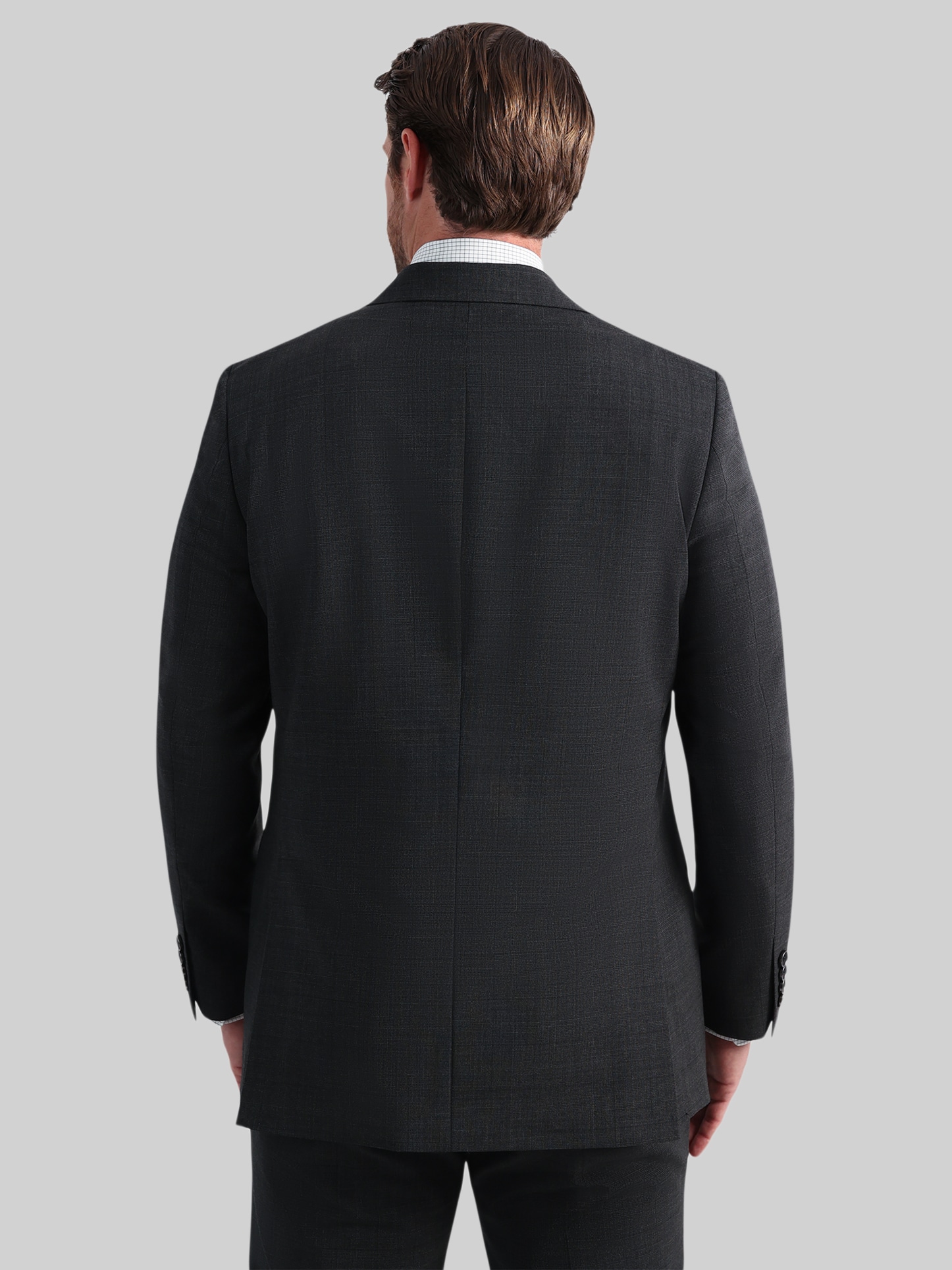 Tailored Fit Windowpane Premium Stretch Suit Jacket