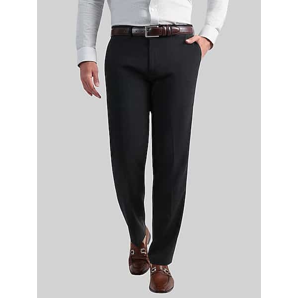 Haggar Men's Tailored Fit Windowpane Wool Blend Premium Stretch Suit Pants Charcoal Windowpane - Size: 32W x 32L