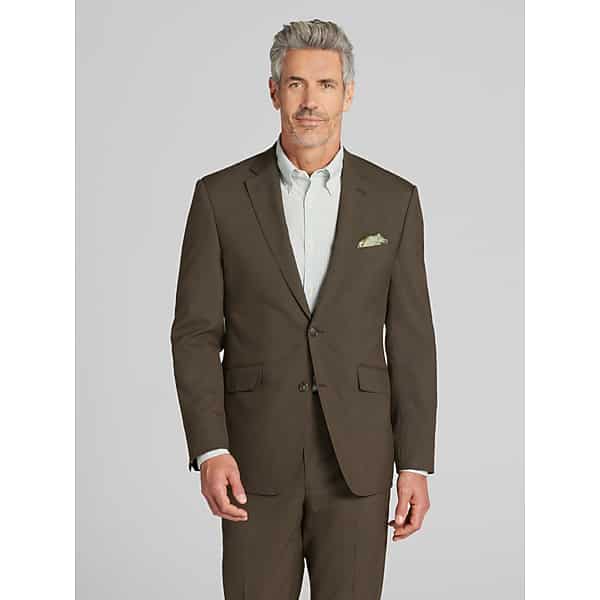 Wilke-Rodriguez Men's Modern Fit Suit Light Brown - Size: 46 Short