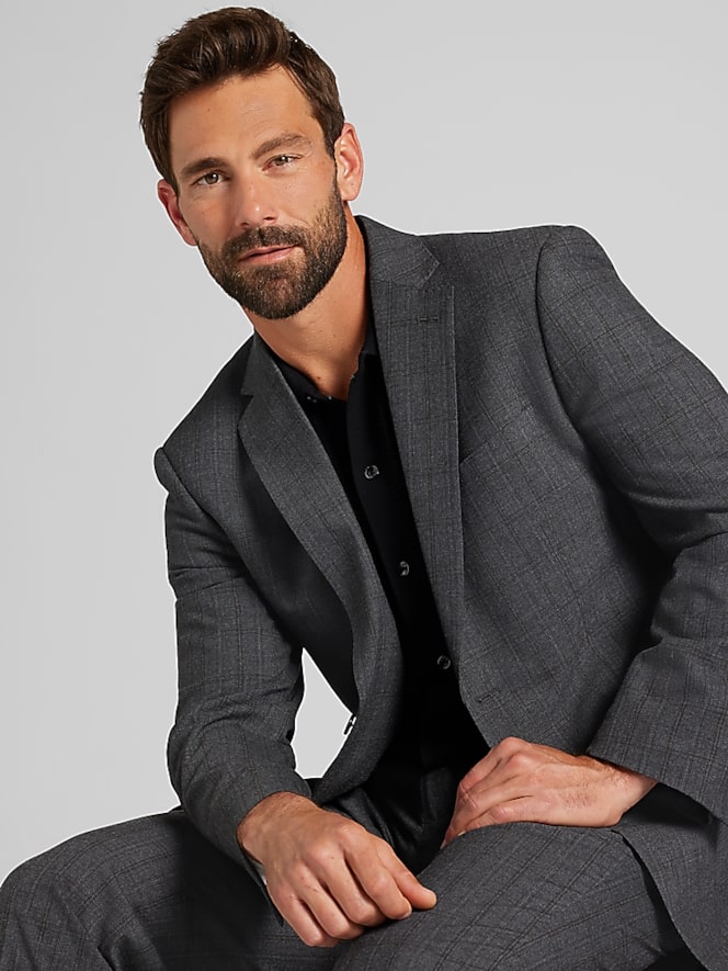 Wilke-Rodriguez Modern Fit Windowpane Suit