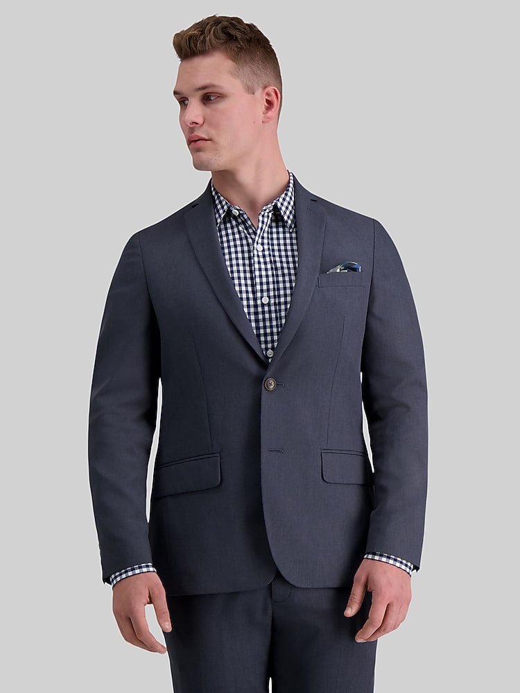 haggar dress shirts slim fit Haggar Wrinkle Free Slim Fit Dress Shirt in Black main image 1