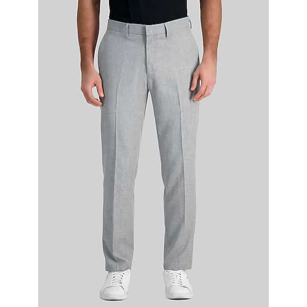Haggar Men's Smart Wash Slim Fit Suit Pants Light Gray Solid - Size: 30W x 32L