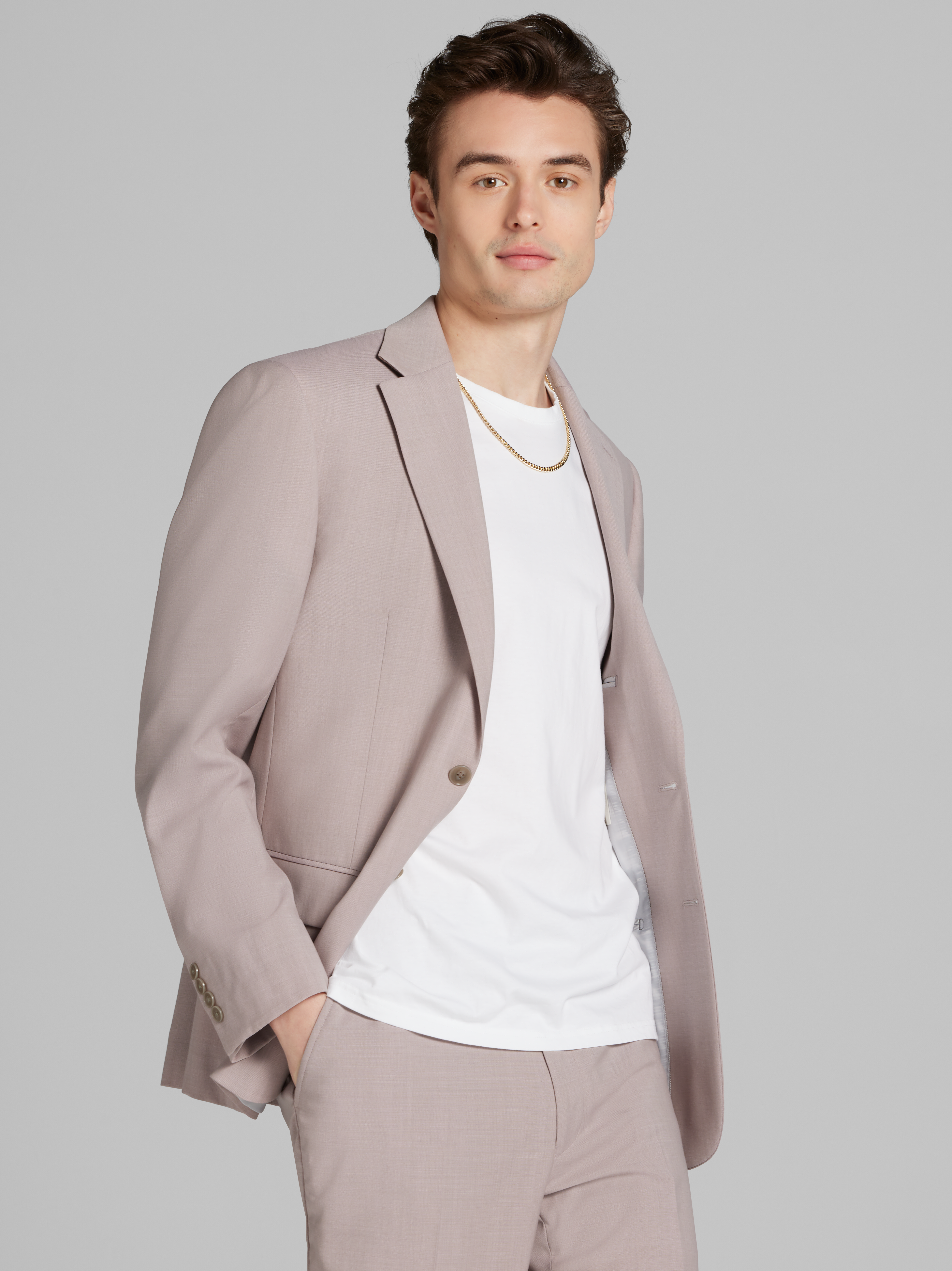 Slim Fit Wool Blend Suit