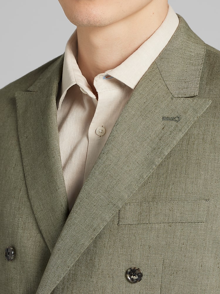 Modern Fit Linen Blend Suit