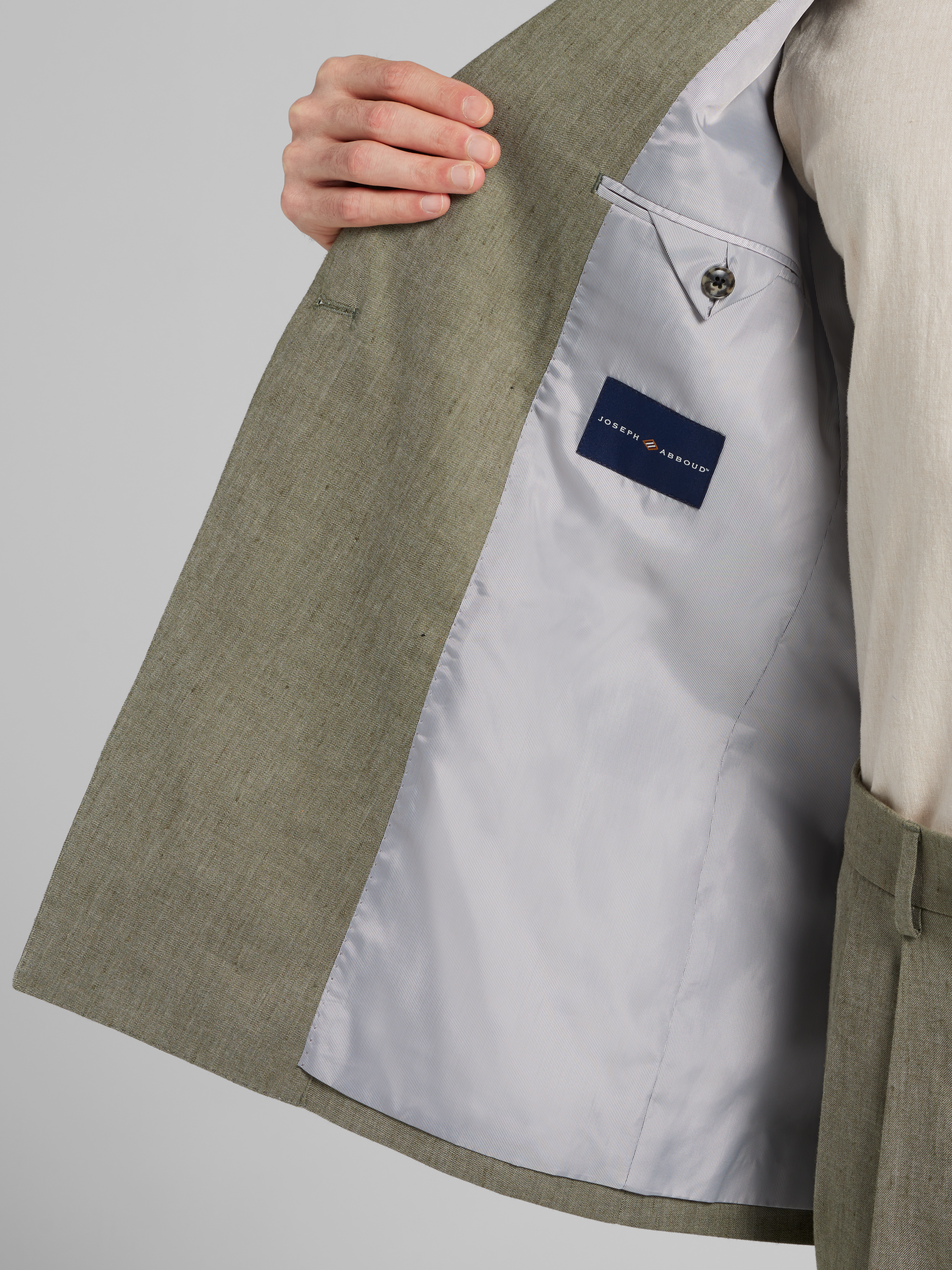 Modern Fit Linen Blend Suit