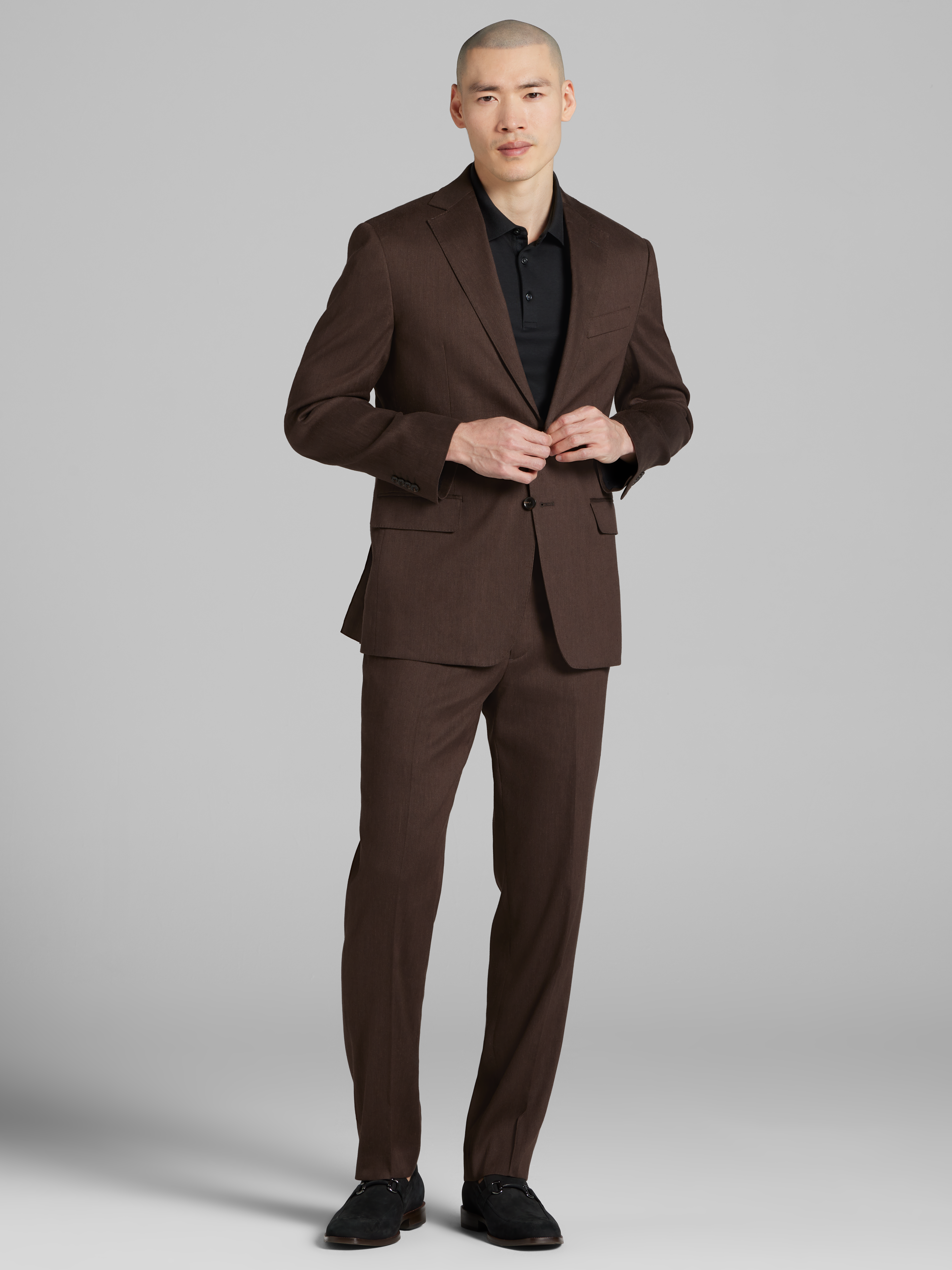 Modern Fit Performance Linen Blend Suit