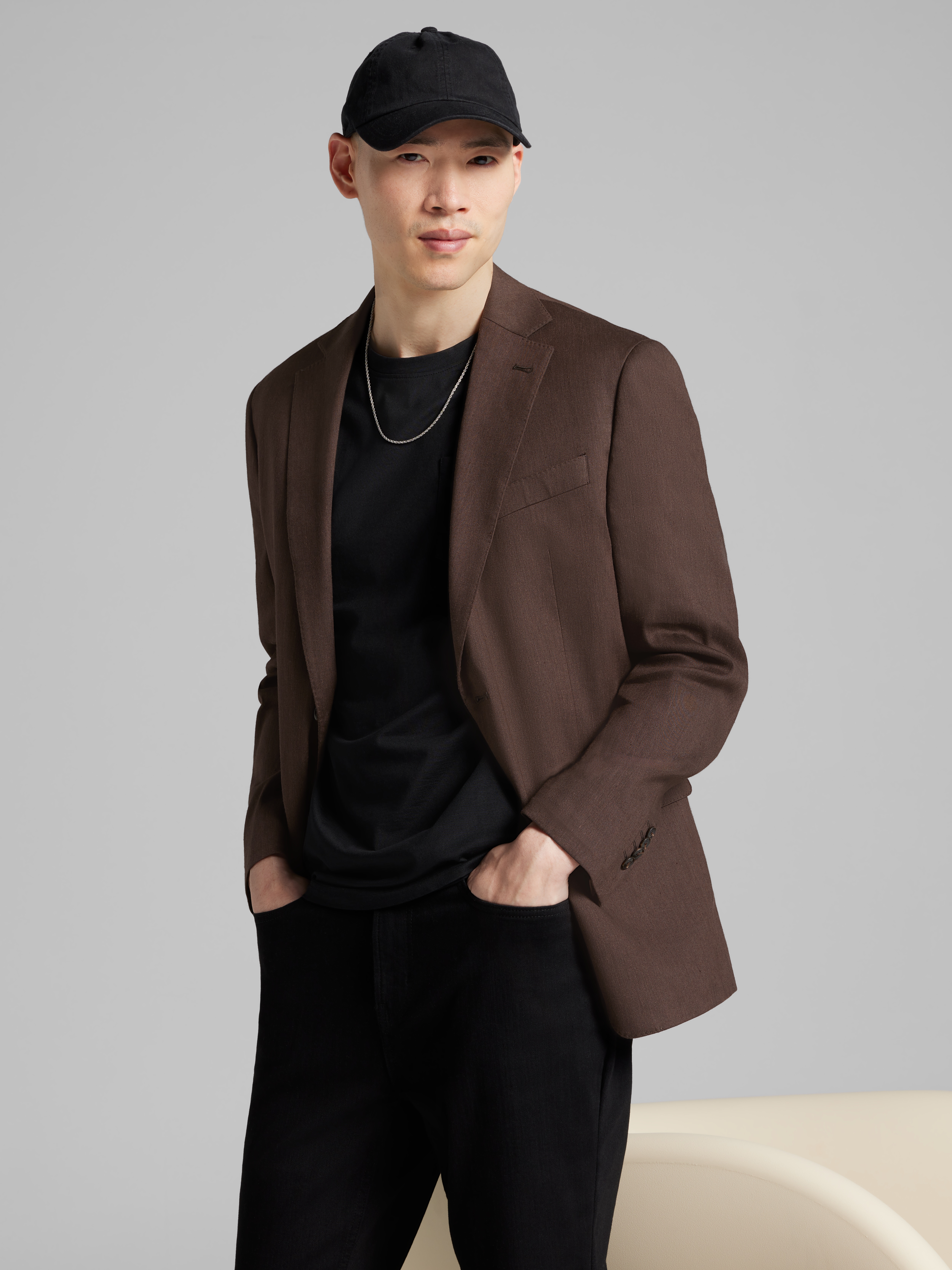 Modern Fit Performance Linen Blend Suit