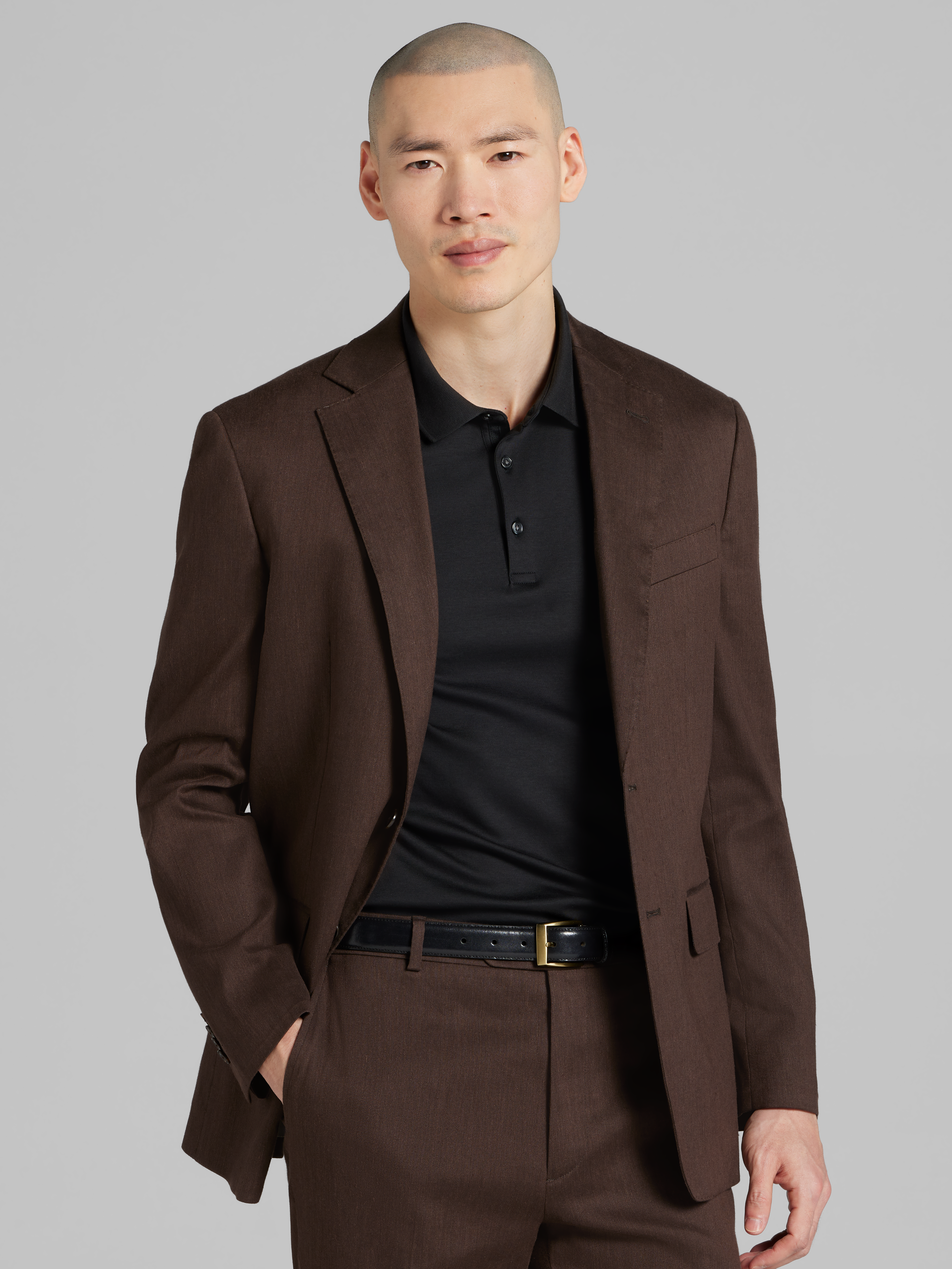 Modern Fit Performance Linen Blend Suit