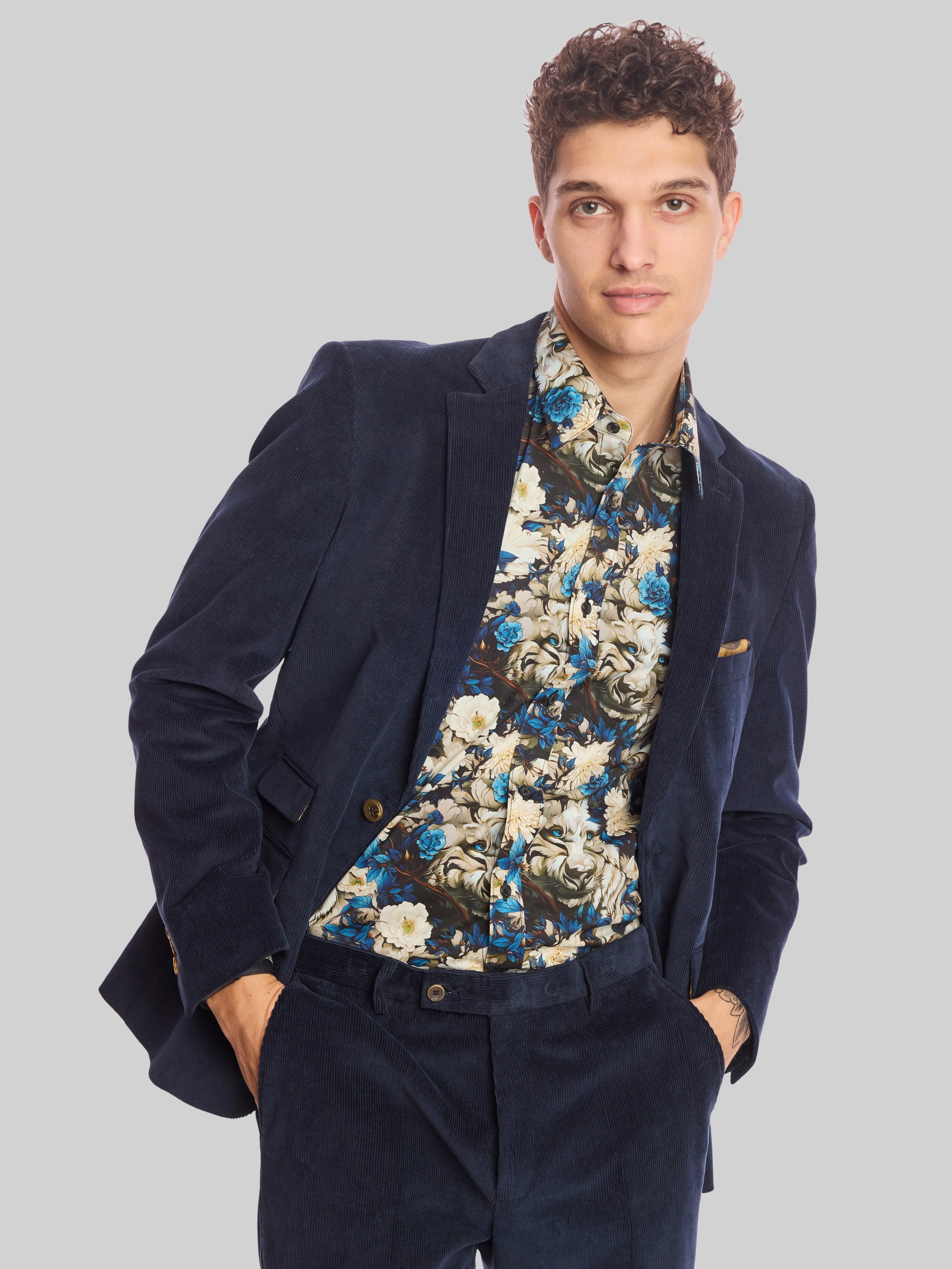 Slim Fit Corduroy Suit