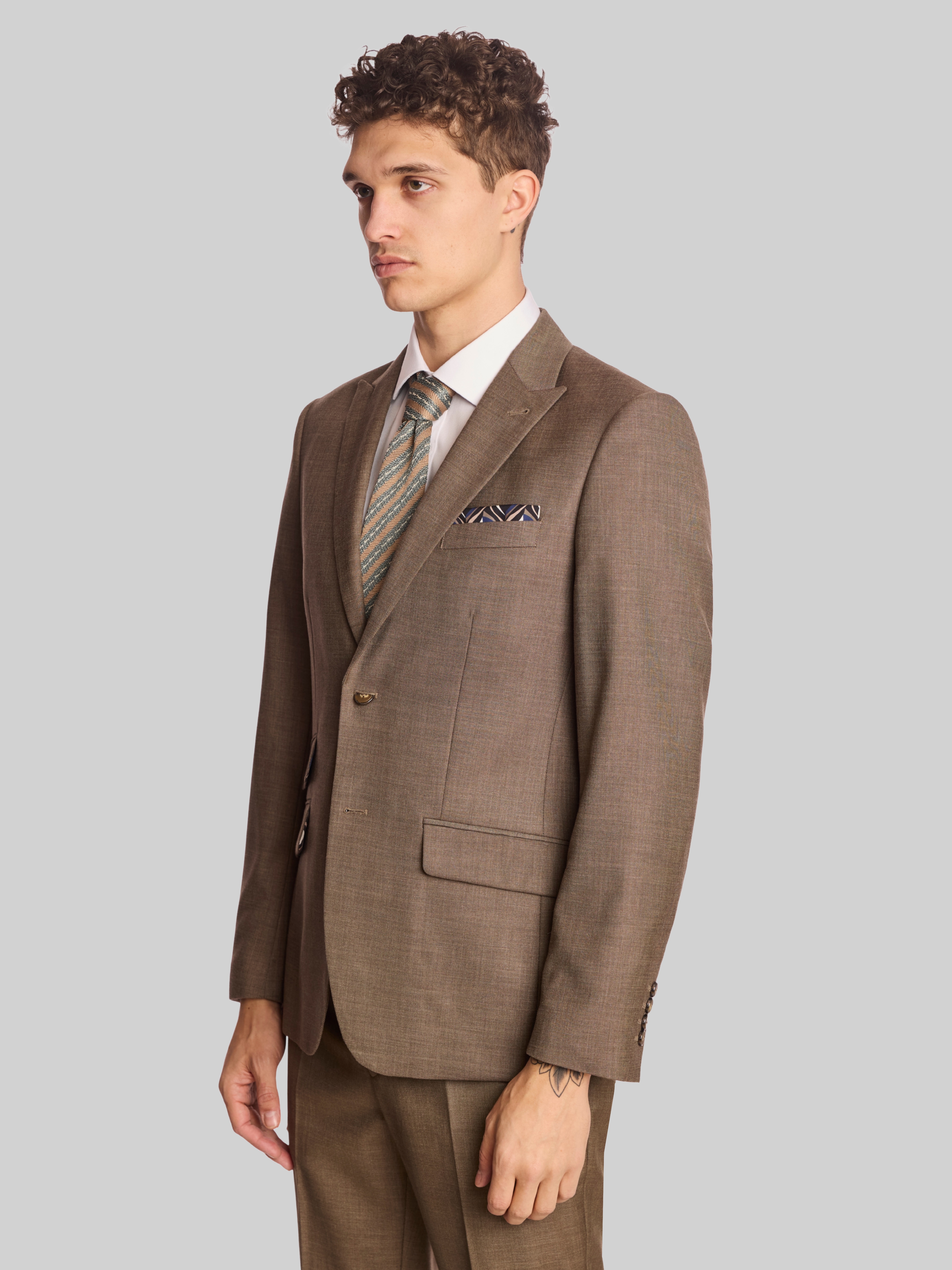 Modern Fit Sharkskin Suit