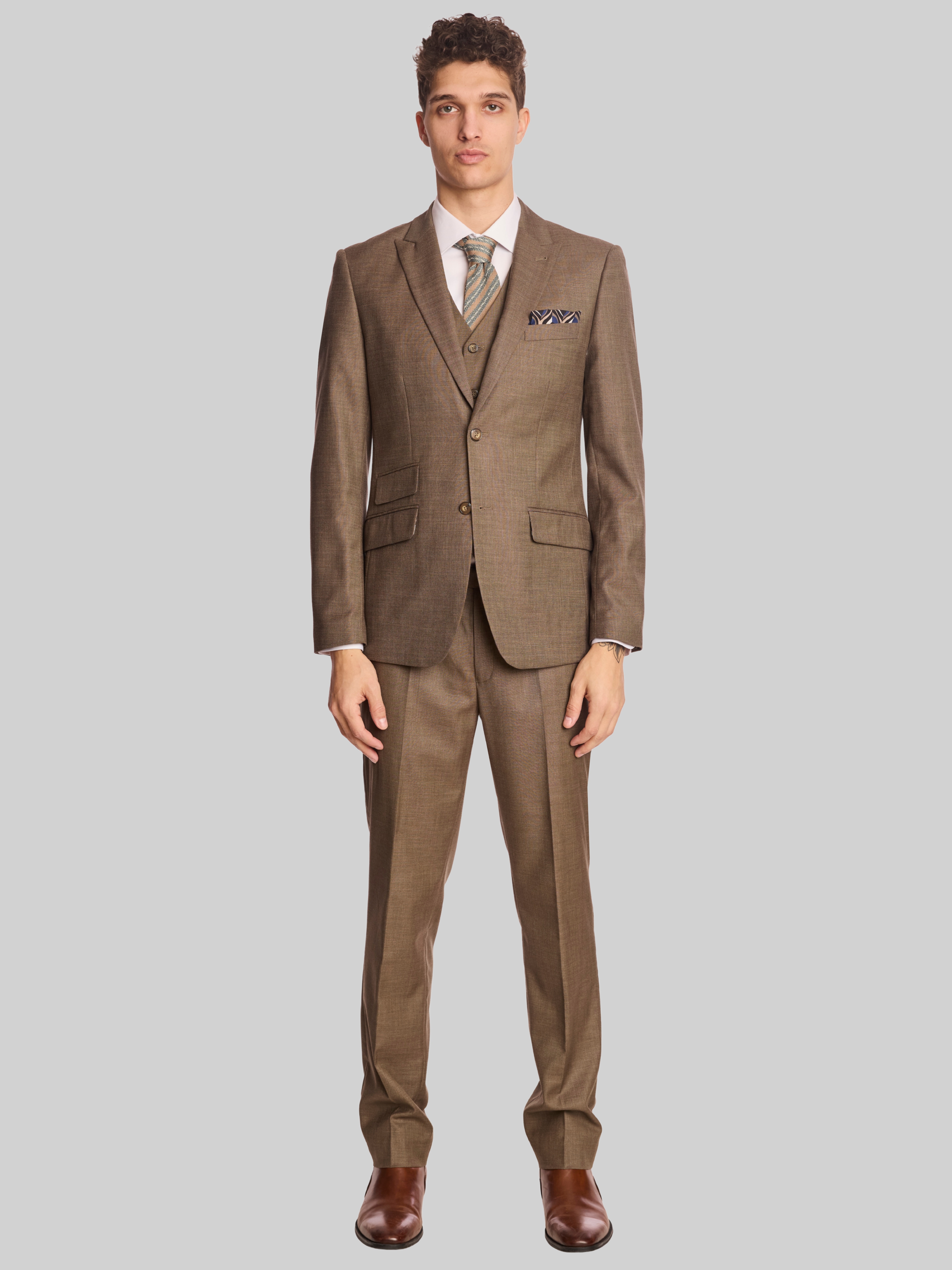 Modern Fit Sharkskin Suit