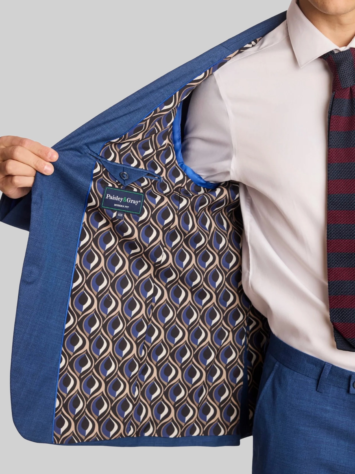 Slim Fit Sharkskin Suit