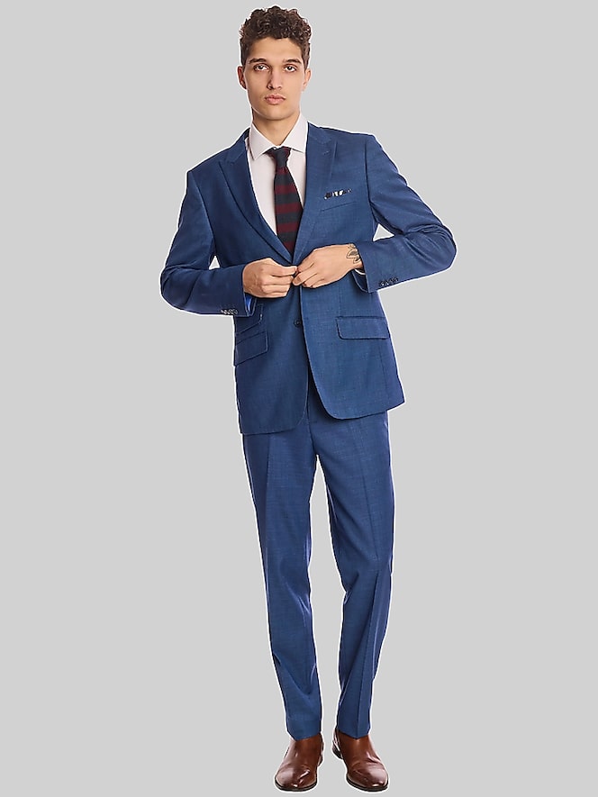 Paisley &Amp; Gray Slim Fit Sharkskin Suit