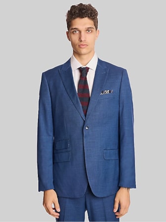 Slim Fit Windowpane Plaid Suit