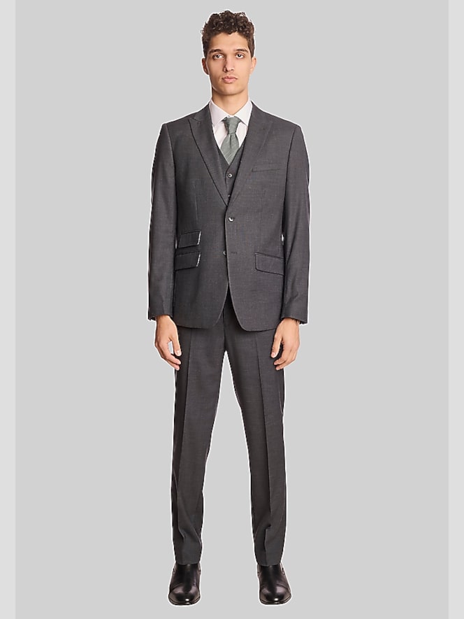 Paisley &Amp; Gray Slim Fit Sharkskin Suit