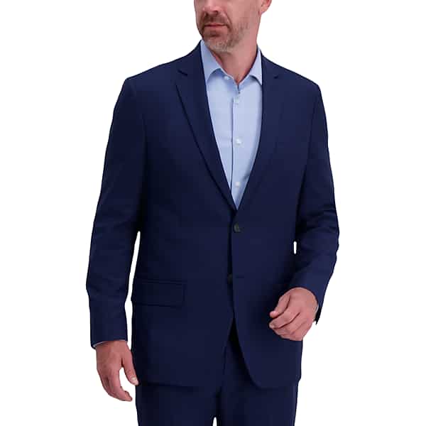 Haggar Men's Smart Wash™ Repreve™ Classic Fit Suit Navy Solid - Size: 32W x 30L,32W x 32L,34W x 30L,34W x 32L,36W x 29L,36W x 30L,36W x 32L,38W x