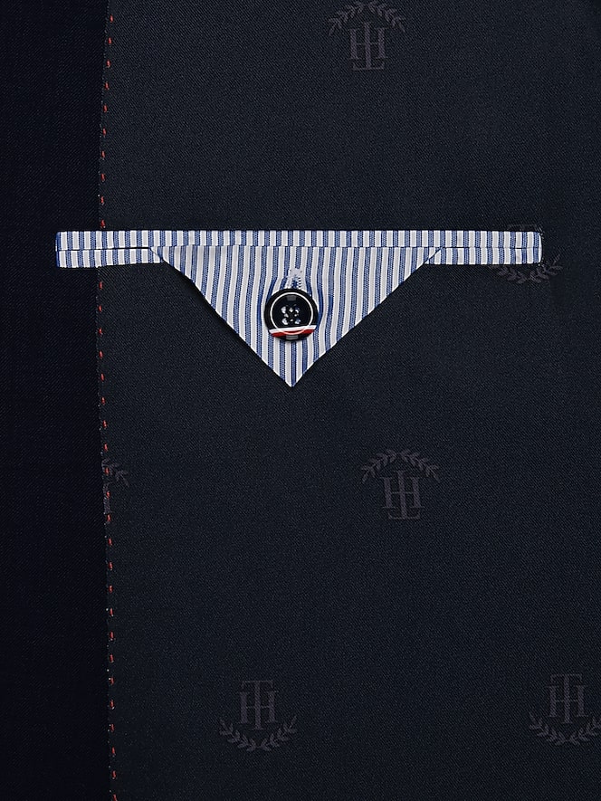 Tommy Hilfiger Modern Fit Sharkskin Premium Wool Blend Suit