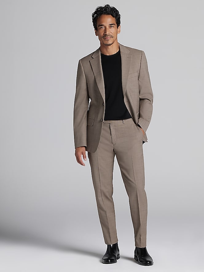 Tommy Hilfiger Modern Fit Sharkskin Premium Wool Blend Suit