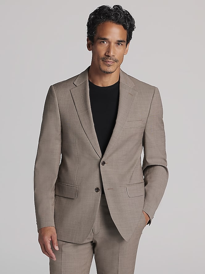 Tommy Hilfiger Modern Fit Sharkskin Premium Wool Blend Suit