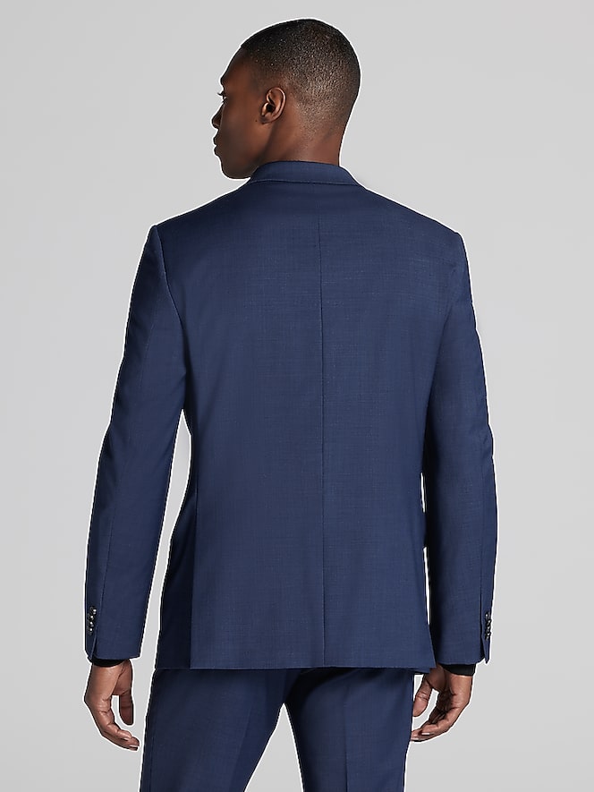 Tommy Hilfiger Modern Fit Sharkskin Premium Wool Blend Suit, Blue Sharkskin - Image 3 of 9