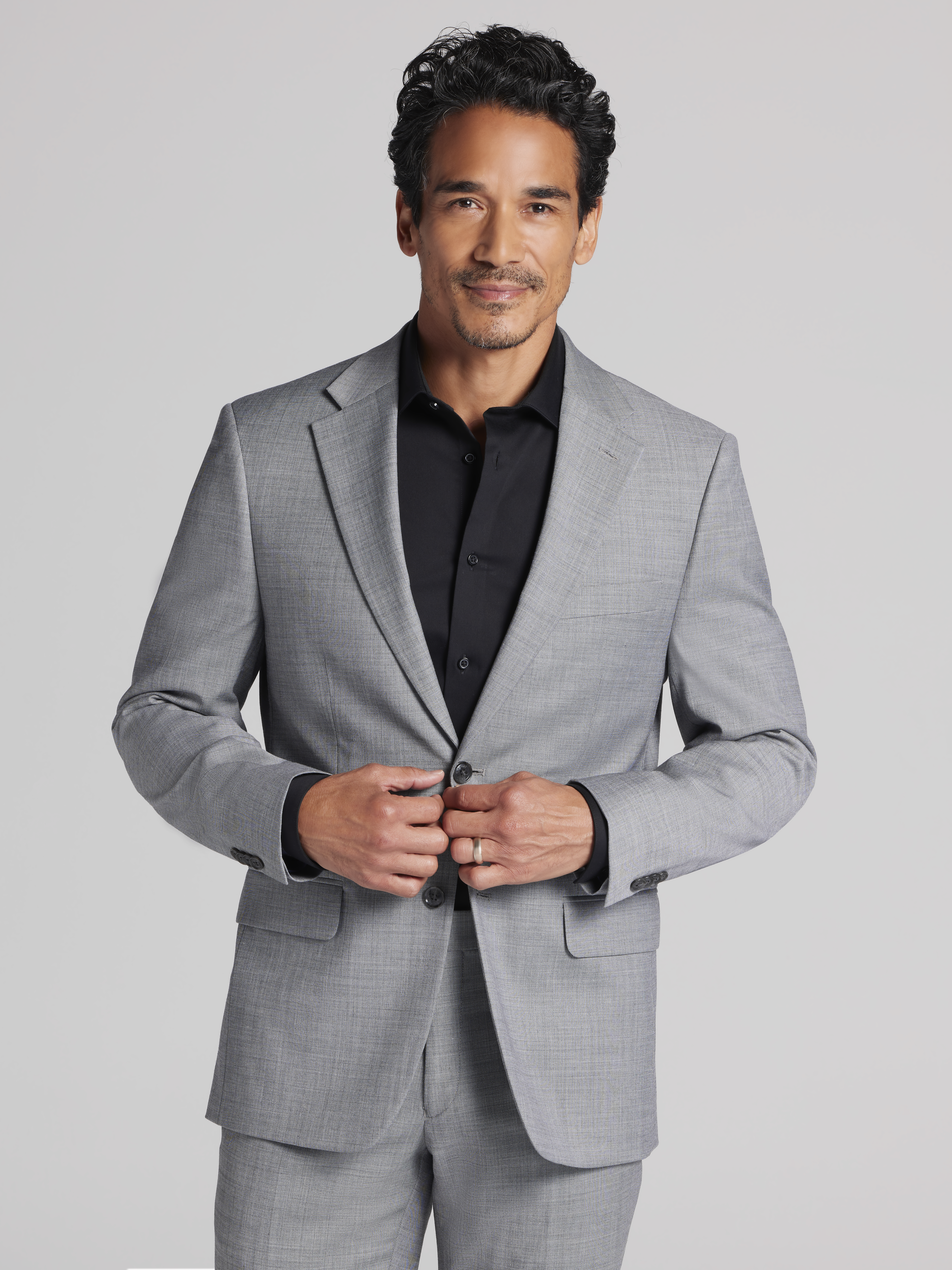 Modern Fit Sharkskin Suit